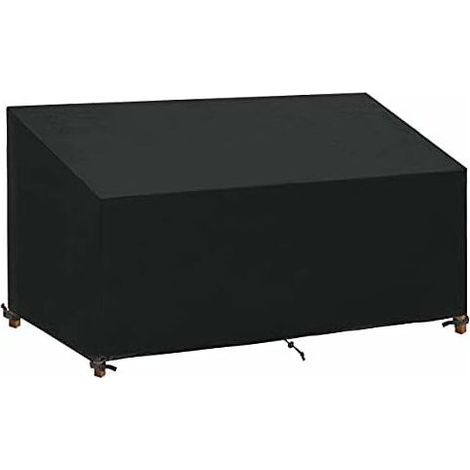 Funda para banco de jardín de 3/4 plazas, funda protectora impermeable para banco de exterior, lona de tela Oxford resistente a los rayos UV, funda protectora para bancos y sillas (185 x 69 x 65/96 cm (1/5)