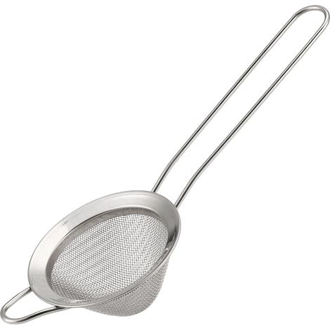 Colador pequeño de acero inoxidable de malla fina, mini colador para cócteles, té, hierbas, café y (1/5)