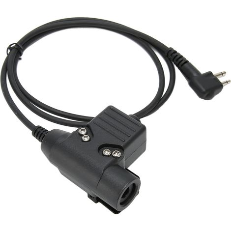 Adaptateur PTT pour microphone, connecteur pour talkie-walkie en polyuréthane, compatible avec les modèles GP88, GP300, GP3688, DEP450 et EP450. (1/5)