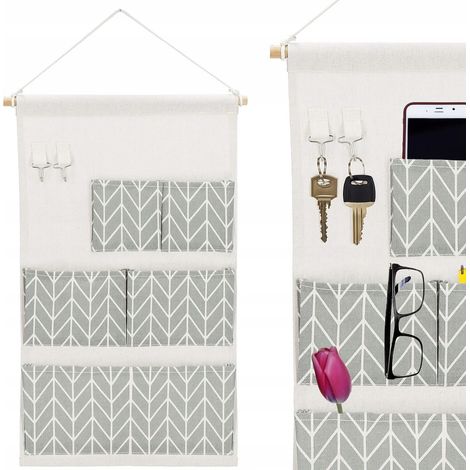 ORGANIZADOR COLGANTE ALFOMBRA PARA PARED PUERTA BAÑO JUGUETES 5 BOLSILLOS (1/5)