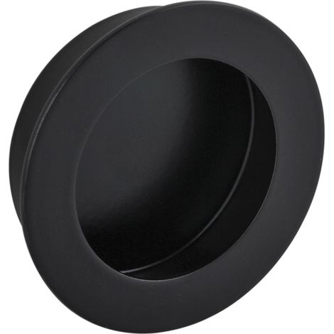Muschelgriff Forrada ø 60 mm, Einlass ø 50 mm, Edelstahl schwarz matt