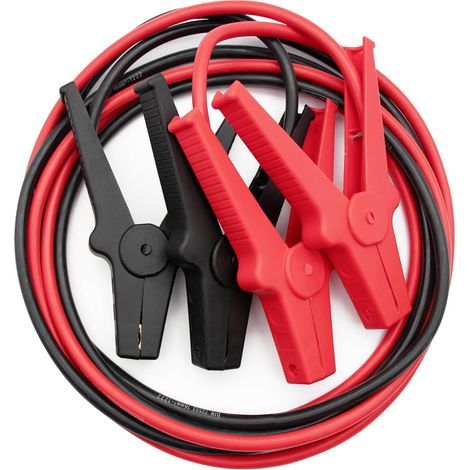 Câbles de Démarrage 3m, Ø16mm  Batterie 6V/12V/24V, Pour Voiture, Camionnette, Camping-Car, Pinces Isolées Sécurisées, Sac de rangement nylon (1/5)