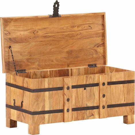 Maison Exclusive - Baule 90x40x40 cm in Legno Massello di Acacia (1/5)