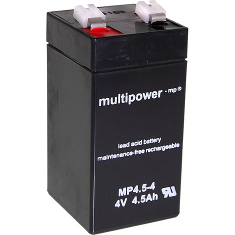Multipower Blei-Akku MP4,5-4 Pb 4V 4,5Ah Faston 4,8mm