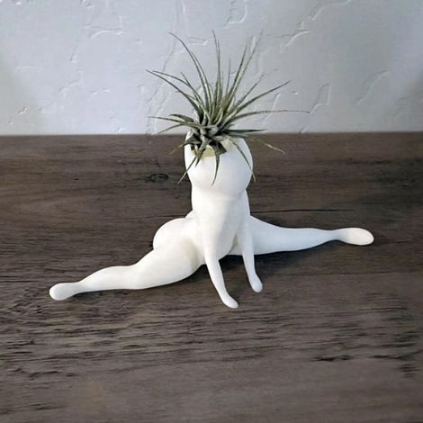 Pot De Fleurs Fantôme - Résine - Bureau Jardin Intérieur - 2 Pièces (1/5)