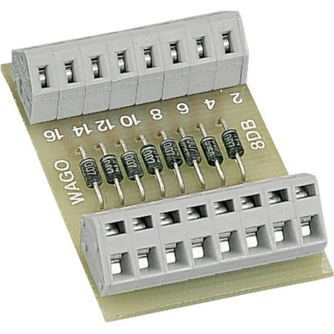 Circuit interface CAGE CLAMP® série 236 avec 8 diodes 1N4007 independantes sans support de montage WAGO 289-101 D21204 (1/2)