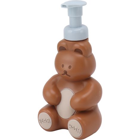 Leerer Flüssigseifenspender, Pumpflasche, Shampoo-, Spülungs- und Duschbehälter, bärenförmig, cartoonbraun, groß (1/5)