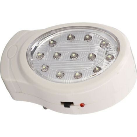 Lampe de secours LED 2W blanc froid 2 vitesses économie d'énergie rechargeable prise en cas de panne de courant AC110240V prise UE (1/4)