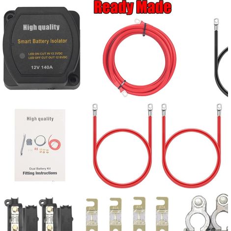 Intelligentes Dual-Batterie-Digitaldisplay-Voltmeter-Isolator-Nachrüstset für Dual-Batterie-Controller in Autos, Wohnmobilen und Yachten (1/4)