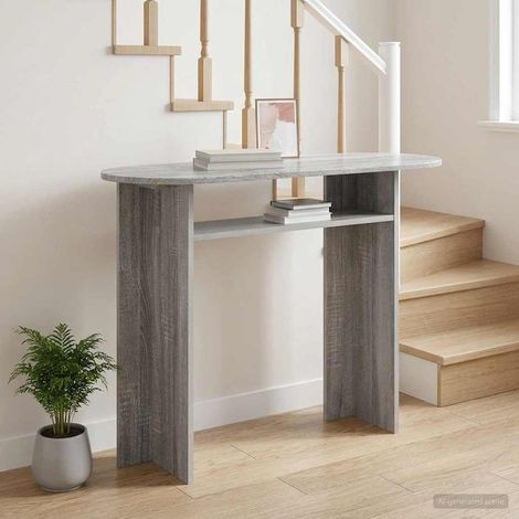 vidaXL Tavolo consolle Grigio Sonoma 100 x 39,5 x 75 cm