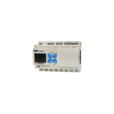 Automate iSmart V4 avec écran et touche 12-24 VDC 12 Di + 4 Ana (0-10V) 8 Rel (8