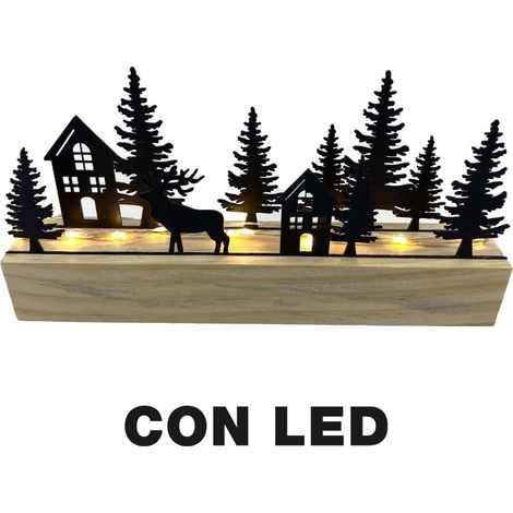 Árbol metal led negro cm20x4h11 (1/4)