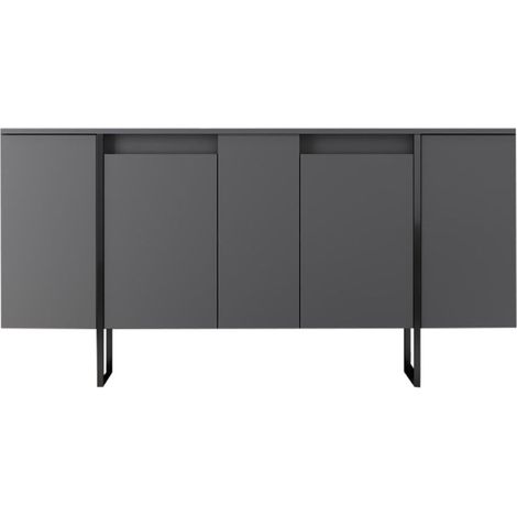Consolle in legno "Luxe" 160 x 35 x 80 cm - Antracite (1/5)