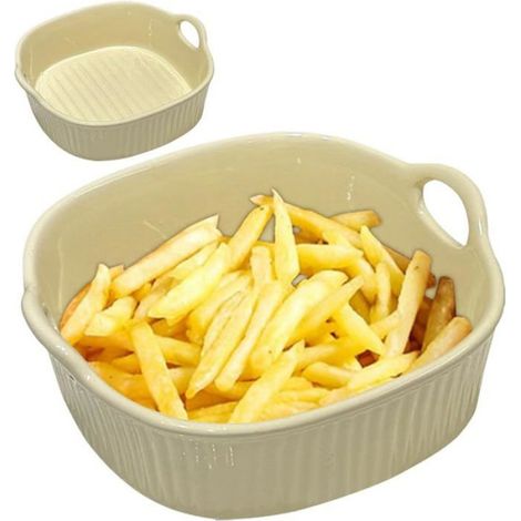 Cocotte Carrée - Céramique - 18,5 x 17 x 6 cm - 650 ml - Avec Poignées - Pour Four Micro-ondes Lave-vaisselle - 1 Pièce (1/5)