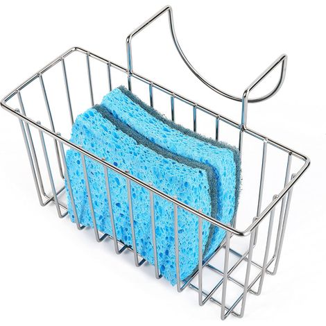 Support Pour Éponge De Cuisine - Porte-Éponge En Acier Inoxydable 304 - Pour Evier Double Avec Séparation 3,5 Cm - 1 Pièce (1/5)