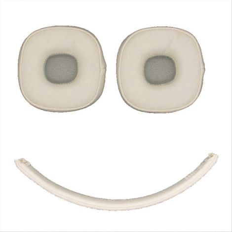 Coussinets d'oreille pour casque Major5, housses de coussinets souples, pièces de rechange pour arceau, blancs (1/5)