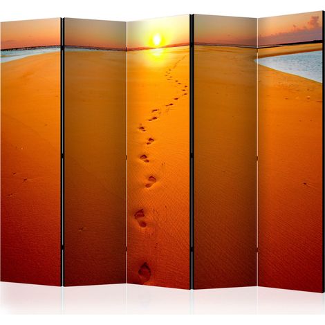 Paravento - Footprints in the sand II [Room Dividers] - 225x172 (1/4)