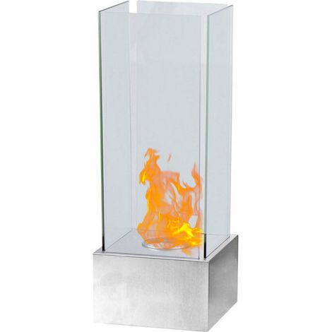 Camino a Bioetanolo da Tavolo 25x65x25 cm Megan Acciaio Inox (1/5)
