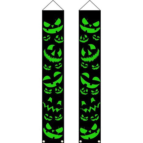 Panneau de porche d'Halloween, bannière lumineuse avec versets (1/3)