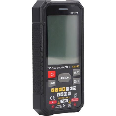 Multimètre de poche numérique HT127A avec écran LCD couleur, testeur de tension et courant (1/5)