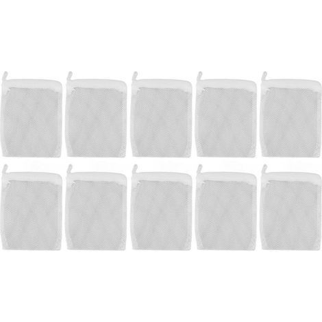 10pcs sacs filtrants – Nylon 14×20 cm – Anti-fuite zip – pour aquarium eau douce/salée (1/5)