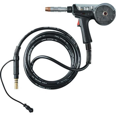 Mophorn Pistola a bobina da 200 Amp con cavo da 20 piedi, compatibile con saldatrici Hobart lronMan 240 Mig, adatta per fili di saldatura Flux Core/solidi/in alluminio da 0,030" e 0,035" (1/5)