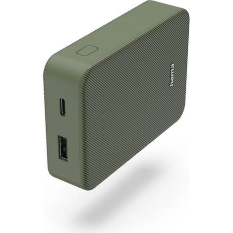 ÷ Powerbank hama color 10 10000mah 1xusb-c 1xusb-a color verde