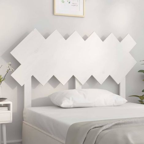 vidaXL Cabecero de cama madera maciza de pino blanco 122,5x3x80,5 cm (1/5)