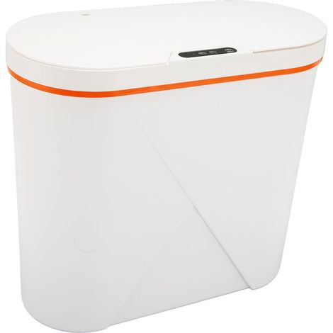 15-Liter-Abfalleimer, automatisch, wiederaufladbar, minimalistisch, mit ätherischem Öldiffusor für Bad und Küche, Weiß (1/5)