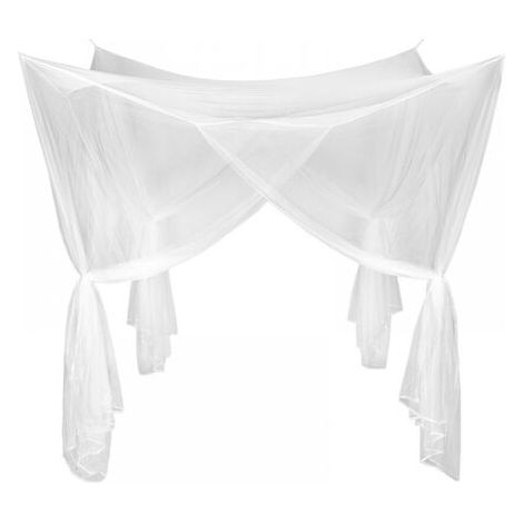 Moustiquaire pour lits simples et doubles Très bonne circulation de l'air, mailles serrées 190x210x240 cm (blanc)