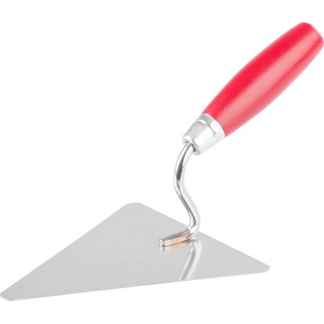 Maurerkelle Strend Pro Premium, mit Holzgriff und Metallabschluss, dreieckig, 180 mm, 1 mm, Edelstahl (1/2)