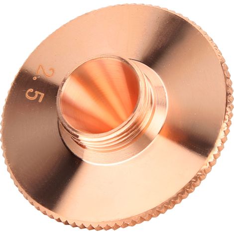 Buse de découpe laser monobloc en laiton pour machine CO2 et fibre, 1 pièce, diamètre 1,8/2,0/2,5/3,0 mm, option 2,5 mm (1/5)