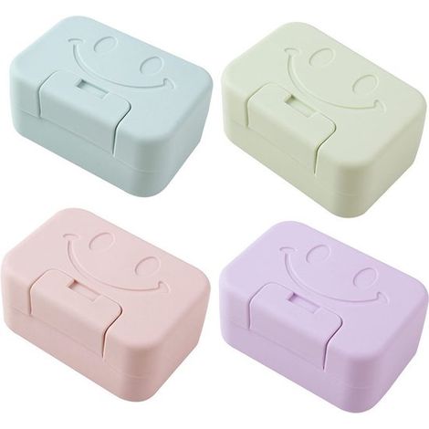 Porte-savon de voyage portable avec couvercle, simple et haut de gamme, hermétique, adapté à une utilisation à domicile, à la buanderie, à la salle de bain et aux dortoirs étudiants. (1/5)