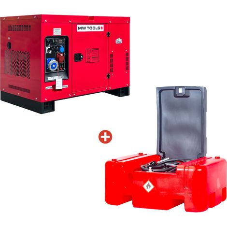 Groupe électrogène diesel 15kW + station de ravitaillement 210L MW Tools DG150EPPACK1 (1/5)