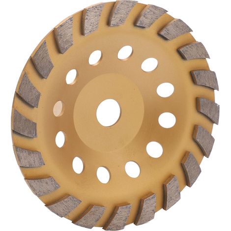 Turbo Row rostbeständige Diamantschleifscheibe, glatter Schnitt, mit Unterlegscheibe, 22 mm Innendurchmesser, goldfarben, 180 mm (1/5)