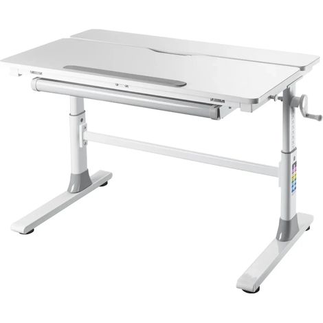 Scrivania Regolabile 100x60 cm con Piano Disegno Inclinabile Cassetto (1/5)