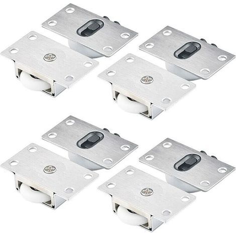 4 paia di rotelle per armadi, rotelle per porte scorrevoli, rotelle per ante scorrevoli di armadi, rotelle per ante di mobili (1/5)