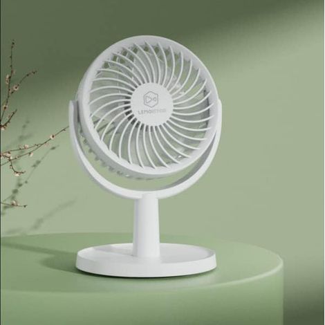 Ventilateur de bureau robuste à 4 vitesses avec aspect élégant, mini ventilateur USB personnel, silencieux, rotation à 310 degrés, amovible, facile à nettoyer, léger, 10,2 cm, pour chambre à coucher (1/5)