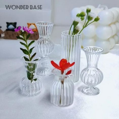 MINI Vase en verre créatif et mignon,Terrarium hydroponique,plante d'art,Vase de Table hydroponique,artisanat en verre-I (1/4)