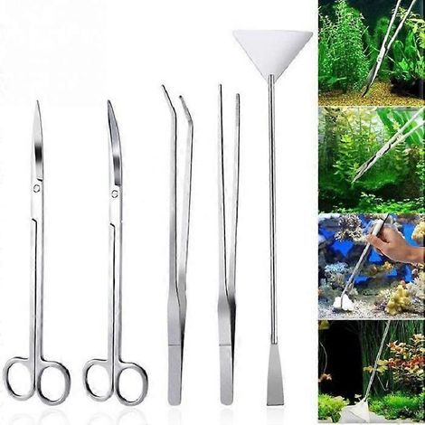 Ensemble d'outils pour plantes aquatiques d'aquarium en acier inoxydable LILYS PET (pelle à sable) (1/4)