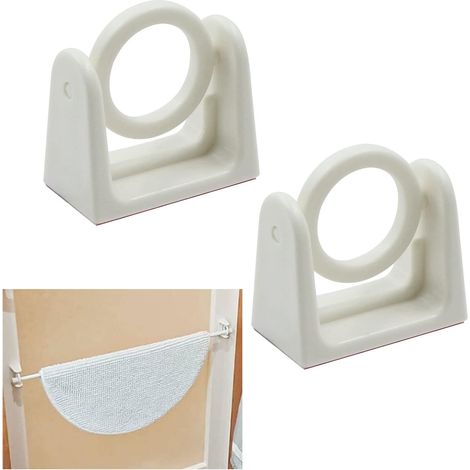 Crochet de barre de douche télescopique, fixation sans perçage pour rideau et tringle (1/5)