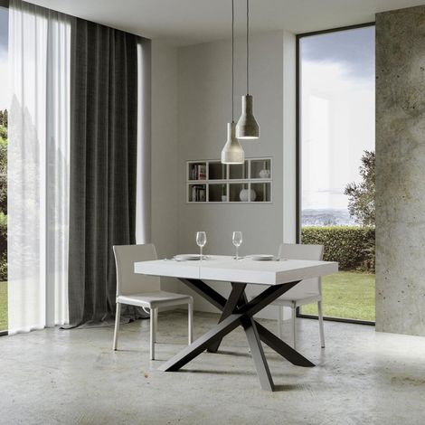 Tavolo 90X130 allungabile a 390 cm VOLANTIS Bianco Frassino