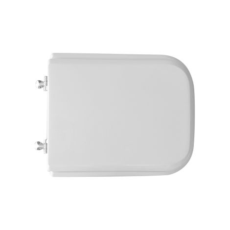 Sedile wc coprivaso per GSI vaso Adda 42 x 32 cm copriwater bianco con cerniere fisse oblique e sedile in legno colato (1/3)