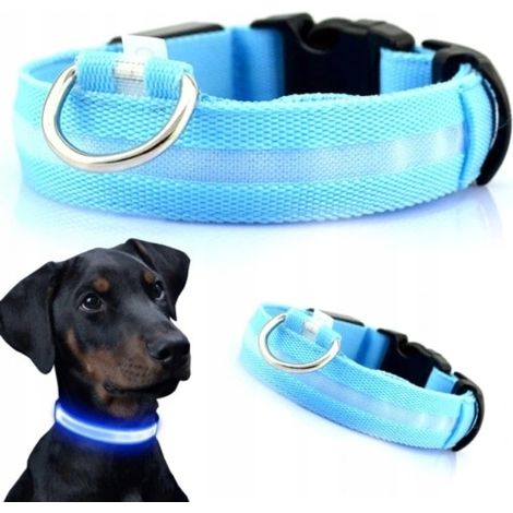 Collar luminoso LED para perro/gato, lona, colores S (1/5)