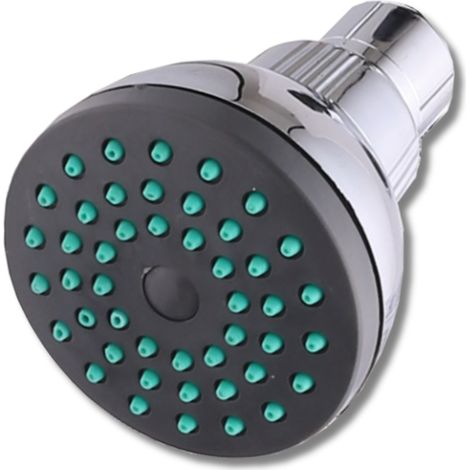Soffione doccia in ABS cromato con funzione anticalcare getto singolo diametro 85 mm 1/2 pollice per bagno moderno (1/4)