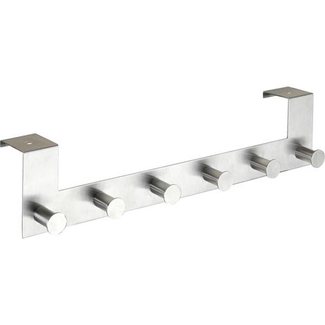 Barra sopraporta con ganci appendiabiti in acciaio inox Celano WENKO (1/5)