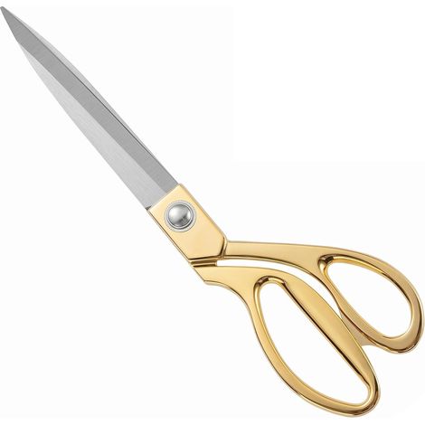 Ciseaux Couture Professionnels - 1 Pièce - Acier Carbone Doré - Coupe Précise Tissu Cuir - Pour Couturières Droitiers - 26,5 cm (1/5)
