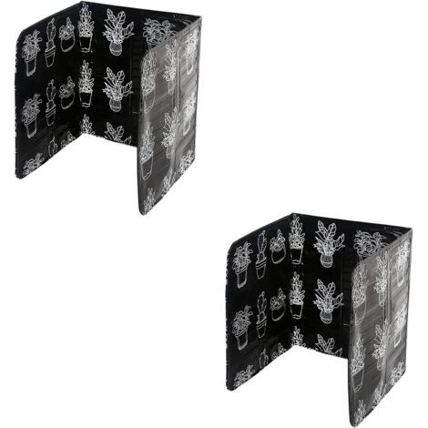 2Panneau de cuisine anti-gravité et isolant thermique - Motif cactus noir - Pliable