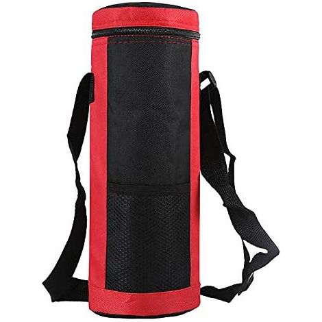Borsa termica per borraccia, borsa universale per borraccia, borsa termica isolata ad alta capacità per campeggio all'aperto, escursionismo, rosso
