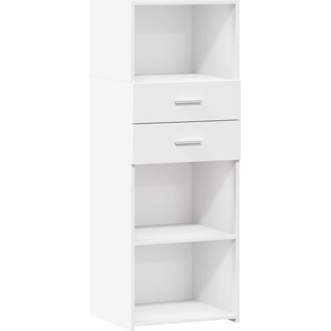 Credenza buffet cassettiera mobile contenitore organizer cucina soggiorno soggiorno alto 45 x 42,5 x 124 cm derivati del legno bianco 020032455